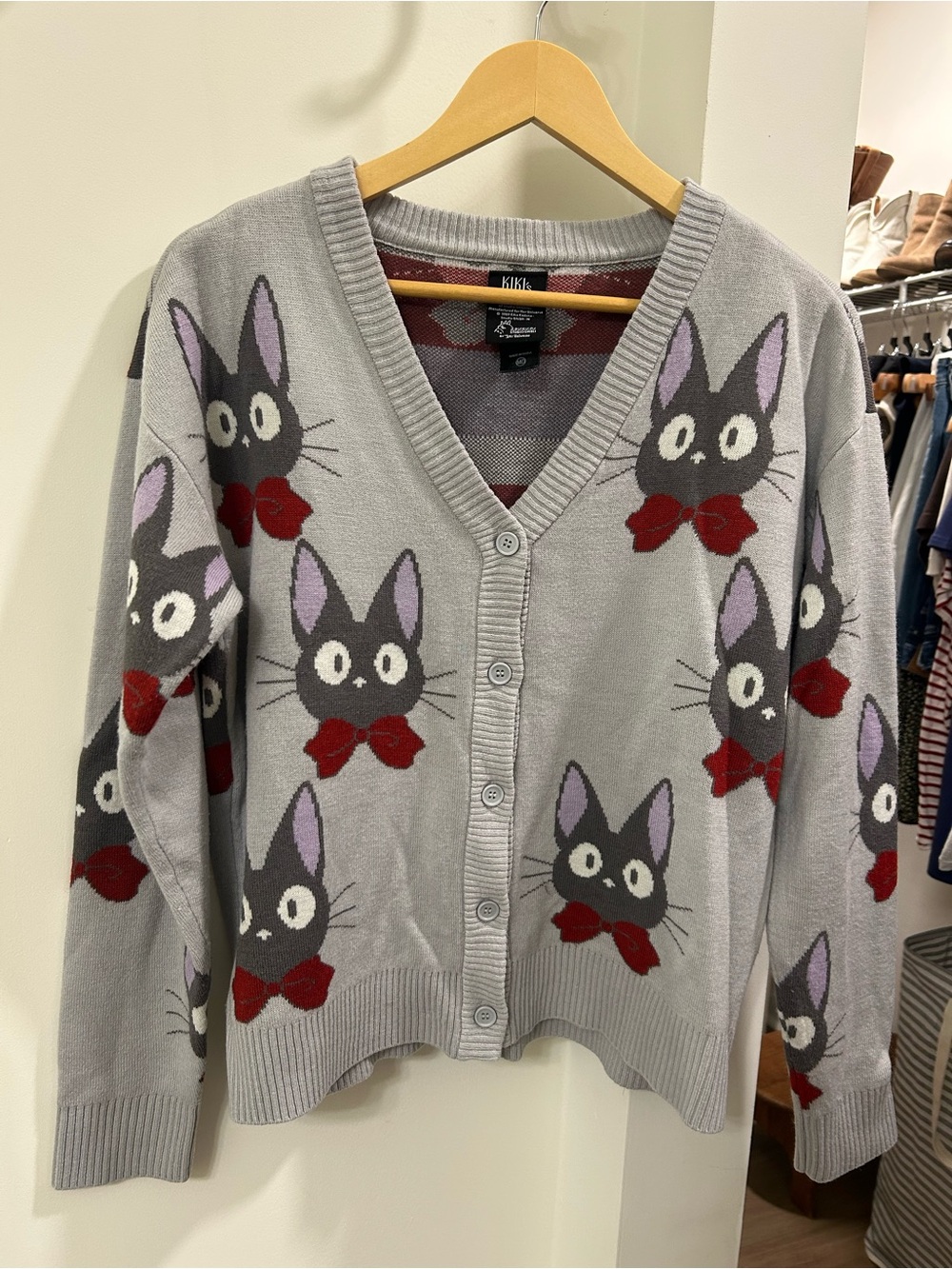 Our Universe KIKI’s Delivery service Print Button Cardigan Sweater